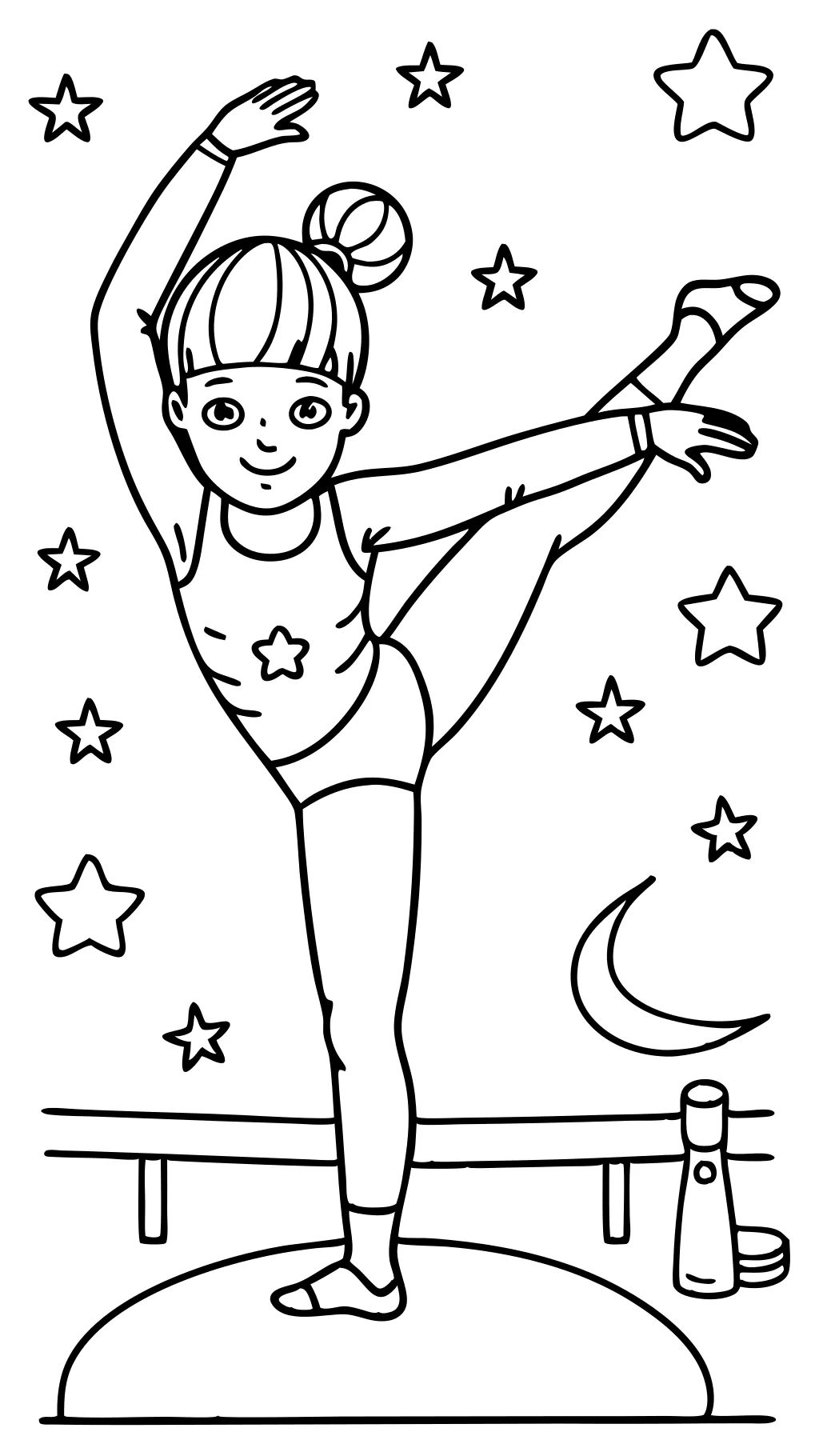 gymnastic coloring pages